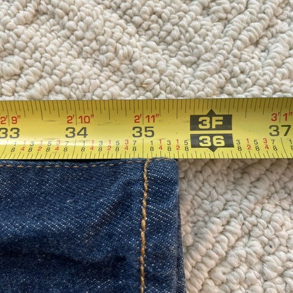 Levis 501 Men's Blue Jeans - Button Fly Straight Leg Denim - 34 X 36 Dark Wash - Picture 7 of 16